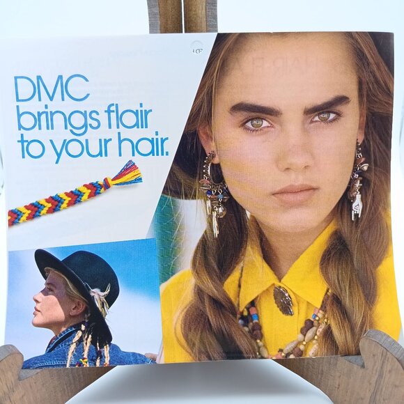 Vintage DMC Craft Pattern, Flair to Your Hair Friendship Bracelets Express Yours - Picture 1 of 2